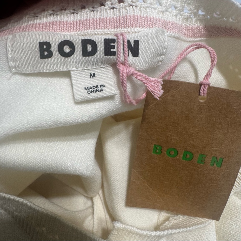 New Boden Catriona Cream Button Down Women's Cardigan Size Medium - Picture 12 of 16